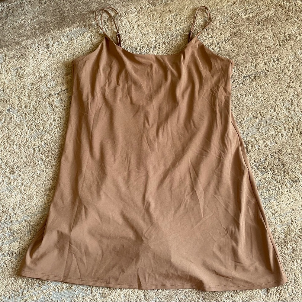 Abercrombie & Fitch Solid Tan Brown Traveler Dress Skort Mini Convertible Straps